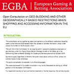 EGBA reply to consultation on geoblocking