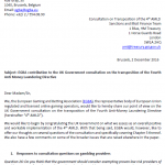 EGBA contribution to the UK Government consultation on the transposition of the Fourth Anti Money Laundering Directive