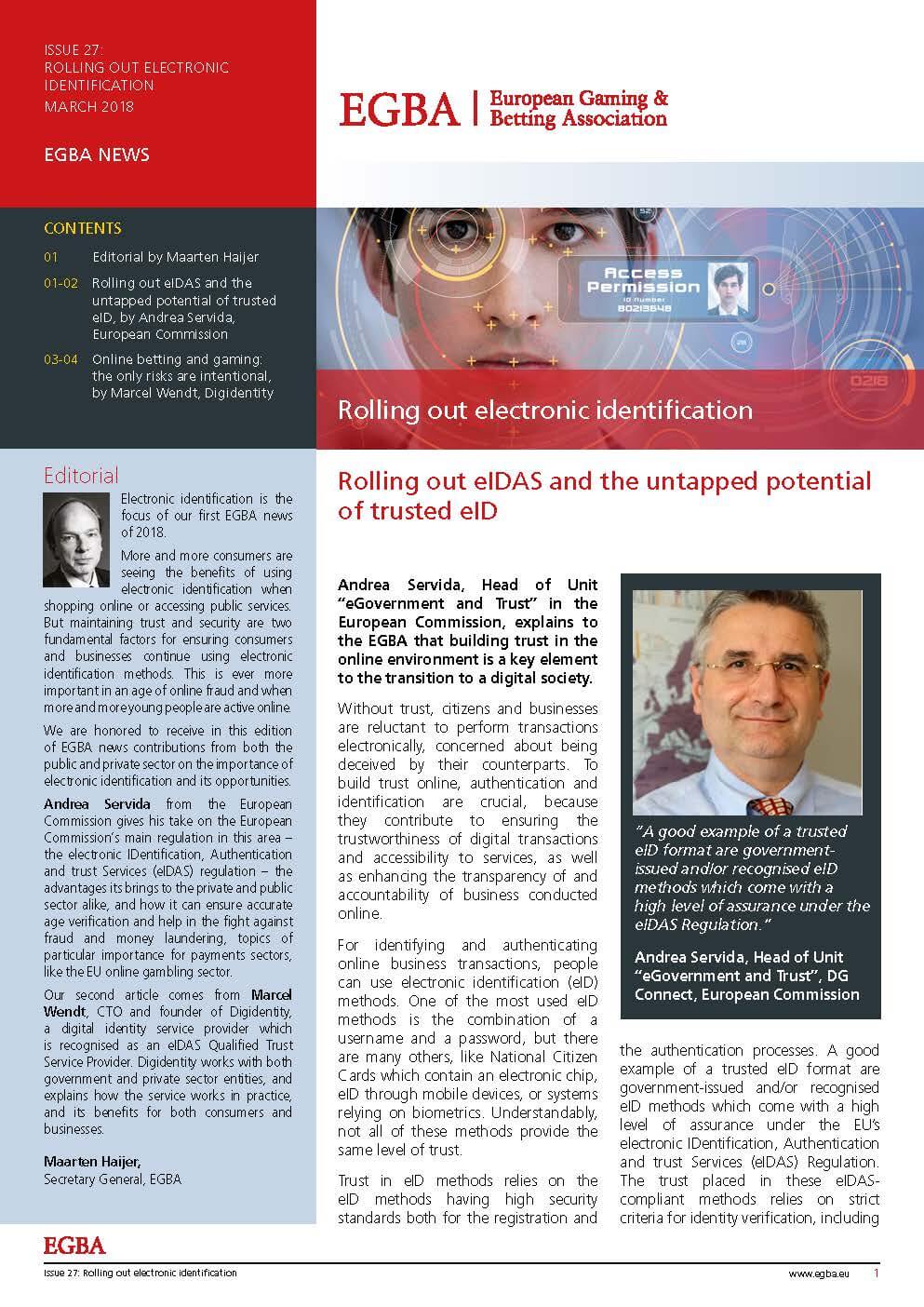 Issue 27: Rolling Out Electronic Identification