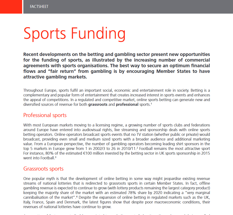 Sports Funding