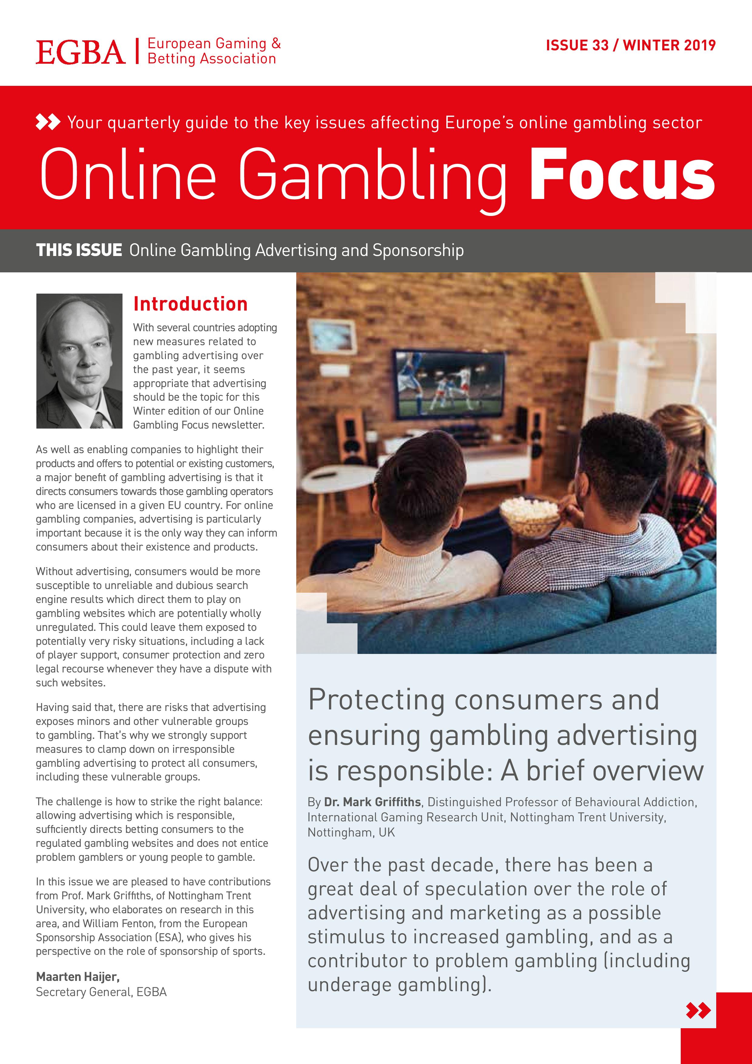 Online Gambling Focus - Winter 2019